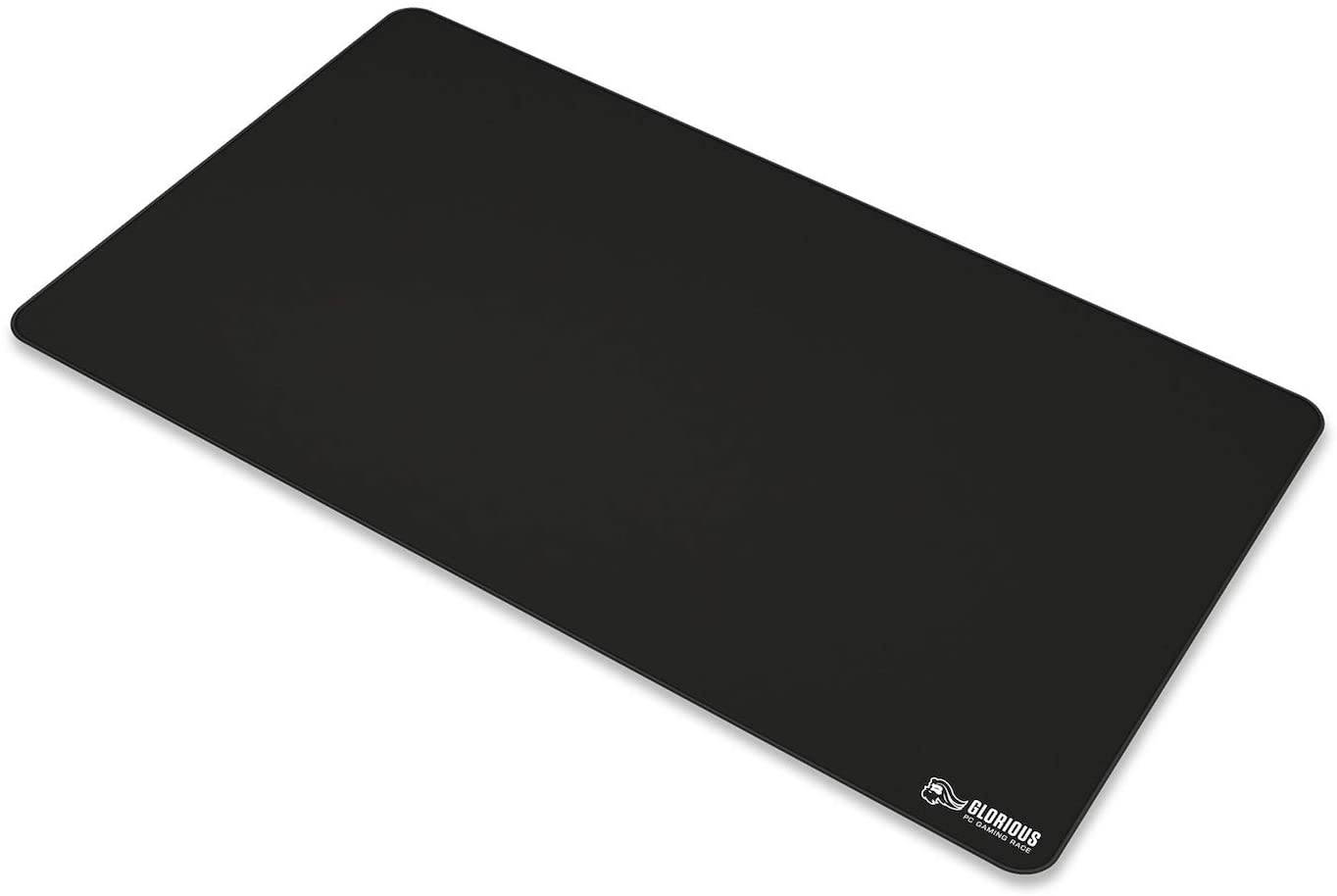 Glorious X-Large Extended Gaming Mouse Mat/Pad - Large, Wide (X-Large Extended) Black Cloth Mousepad, Stitched Edges | 14"x24" (G-P)