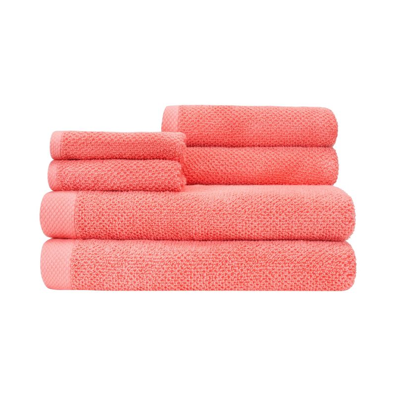 6pc Adele Bath Towel Set Pink - CARO HOME