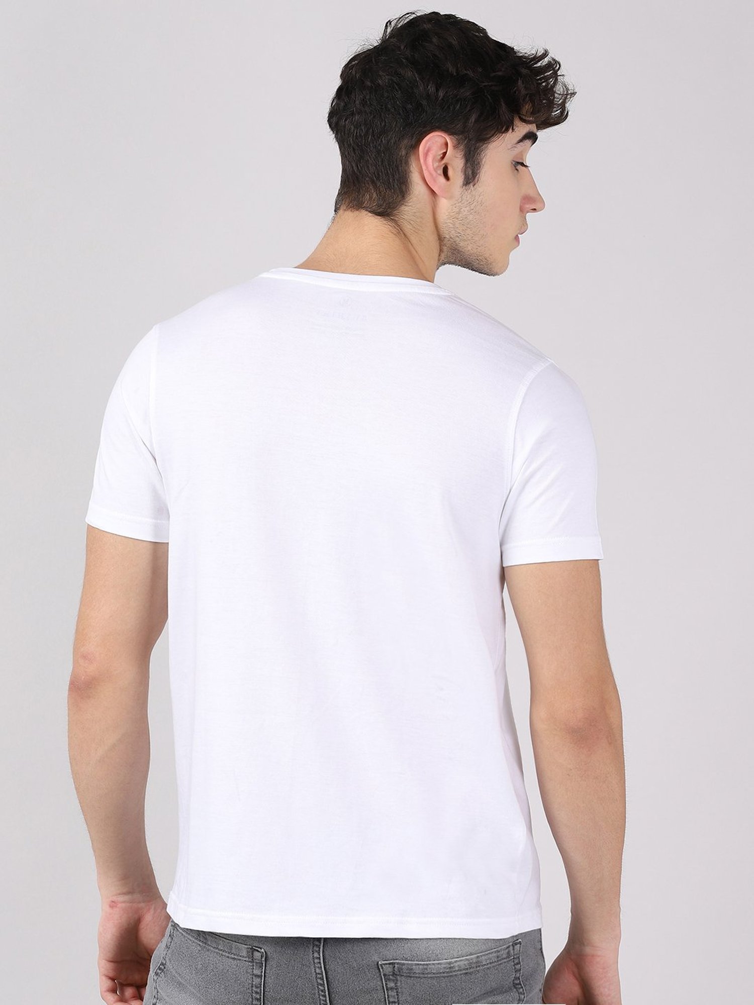 Bushirt White Cotton Crew T-Shirt