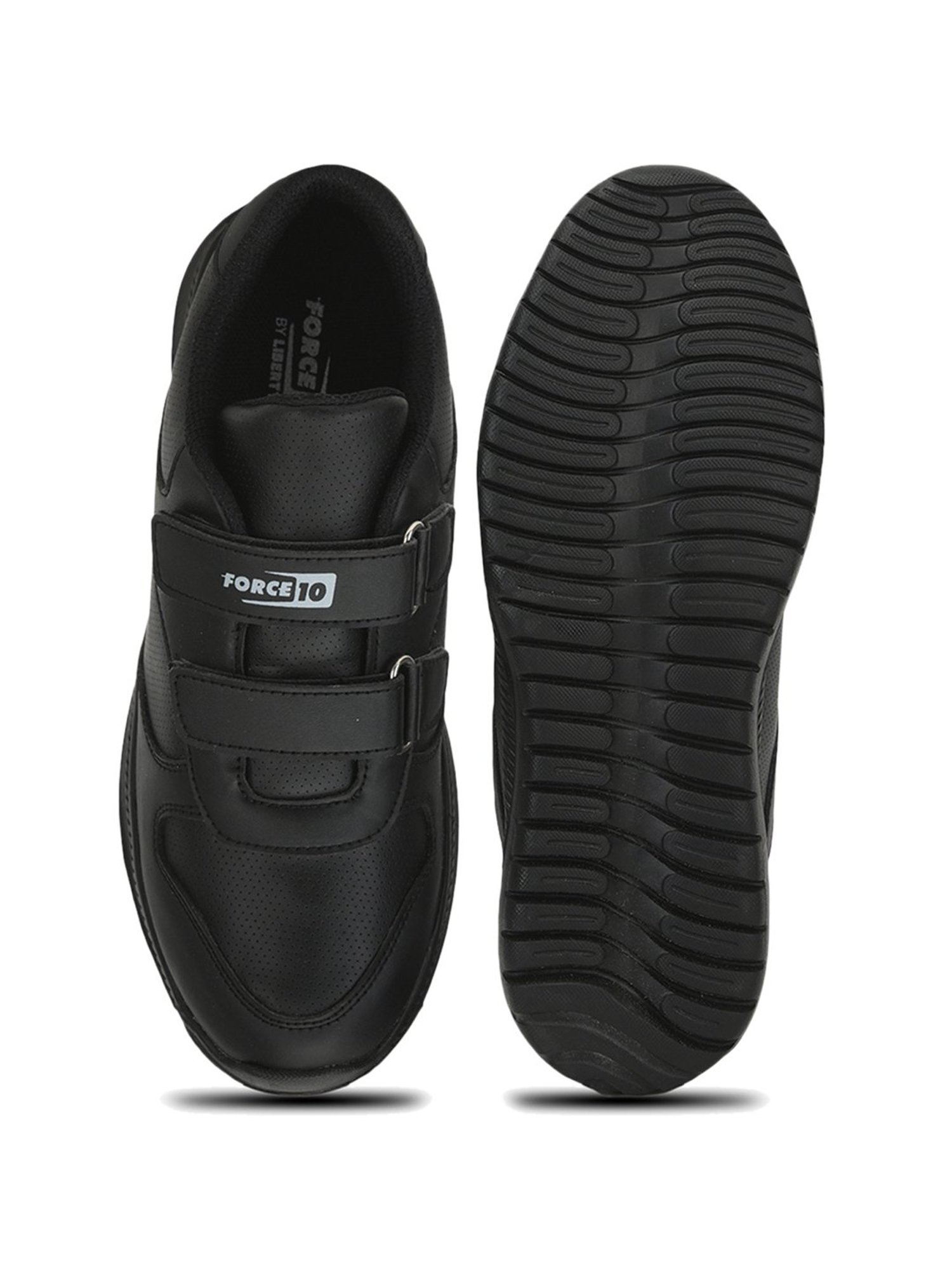 Force 10 By Liberty Kids Black Velcro Shoes