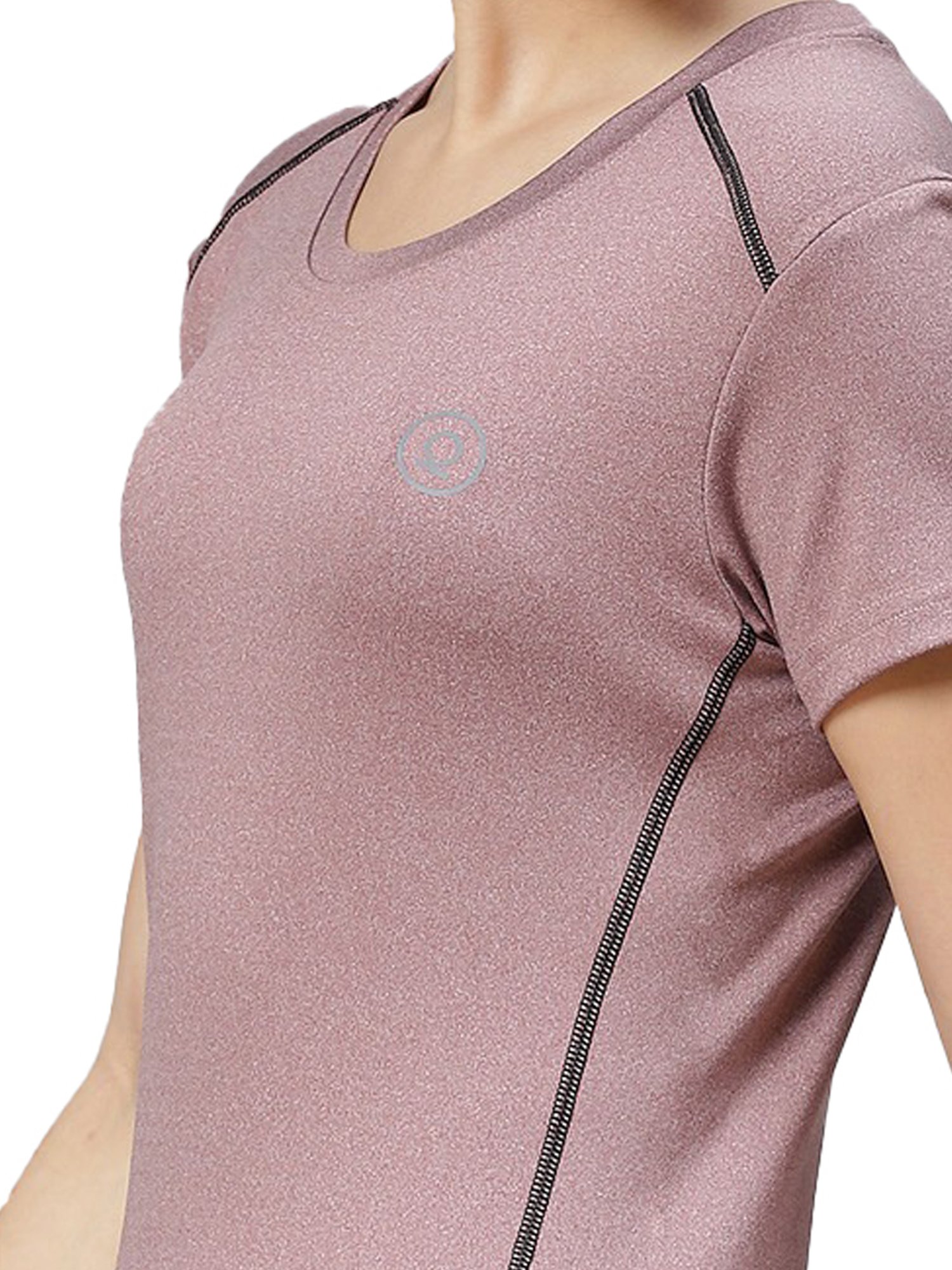 Chkokko Maroon Textured Regular Fit T-Shirt