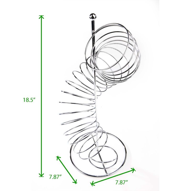 Mind Reader Stainless Steel Spiral Fruit Basket Holder, Silver