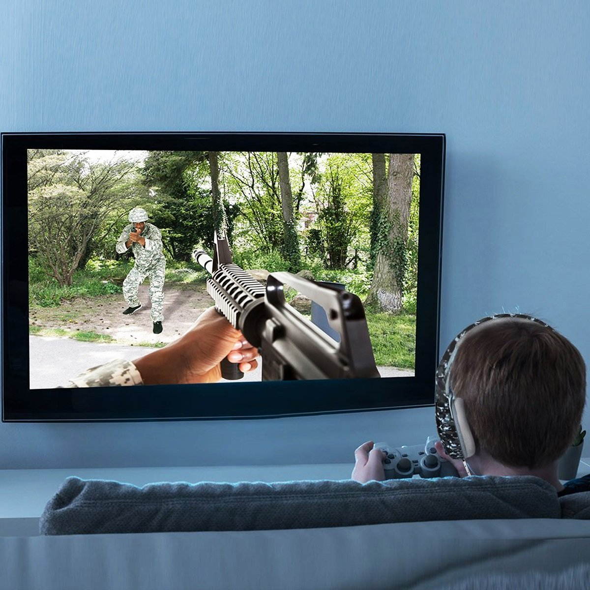 PS4 Gaming Headset with Microphone for PC New Xbox One PSP Gamer Headphones with Mic Noise Cancelling for Laptop, Mac, Smart Phones, Nintendo Switch, Surround Stereo Sound Volume Control(Camouflage)