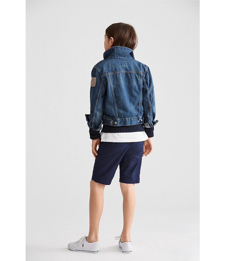 First Wave Big Boys 8-20 Brown Pleather Moto Jacket