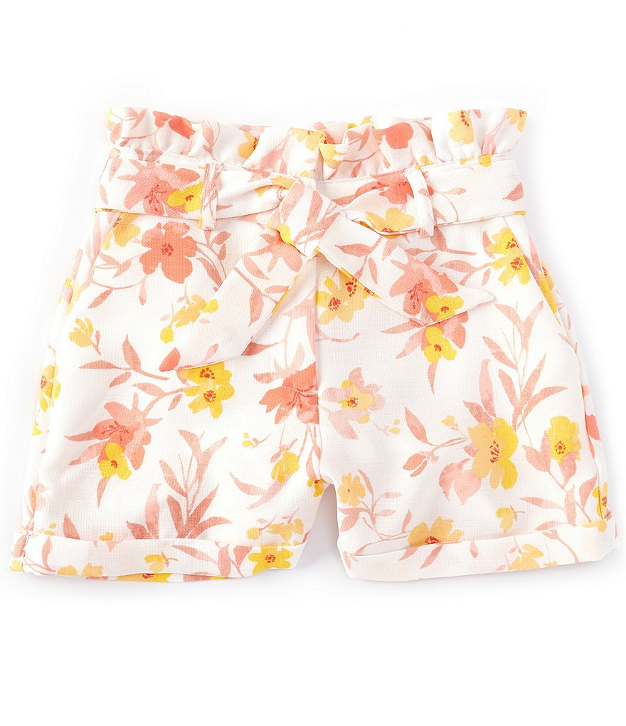 Angie Big Girls 7-14 Smocked Tie-Dye Shorts