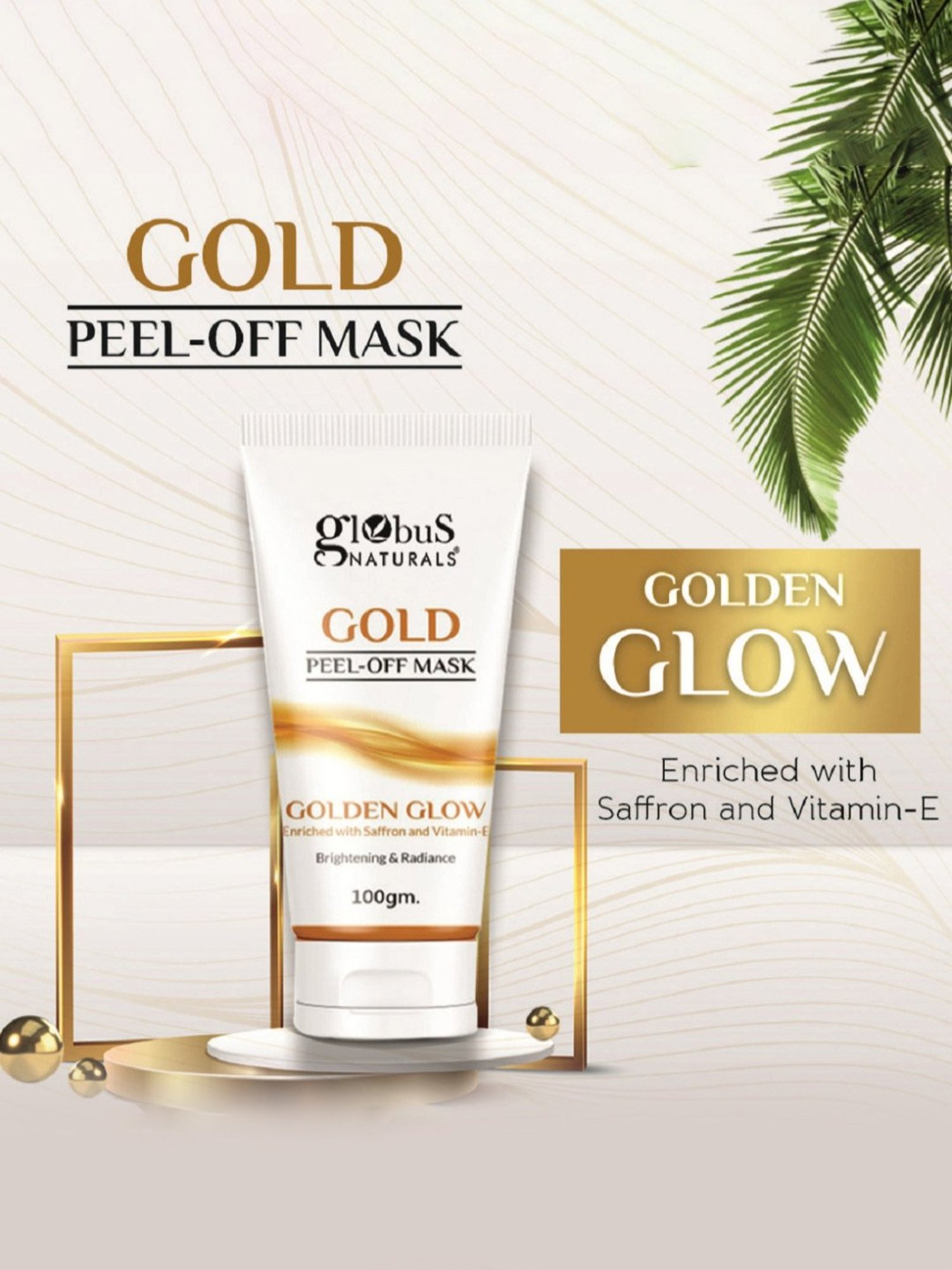 Globus Naturals Glycolic & 1% Salicylic Acid & Gold Peel-Off Mask Combo