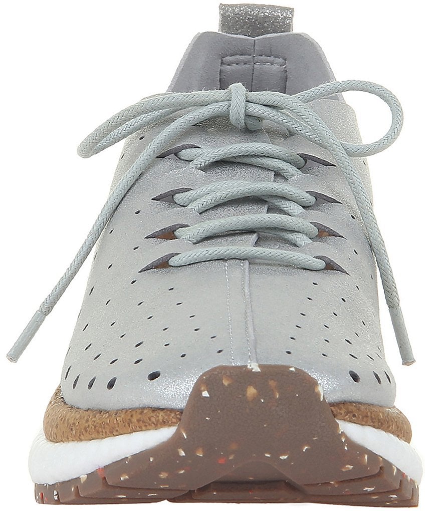 OTBT Alstead Metallic Suede Lace-Up Wedge Sneakers