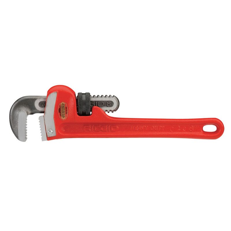 Ridgid 8 Cast-Iron 1 in. Jaw Capacity 8 in. Long Straight Pipe Wrench