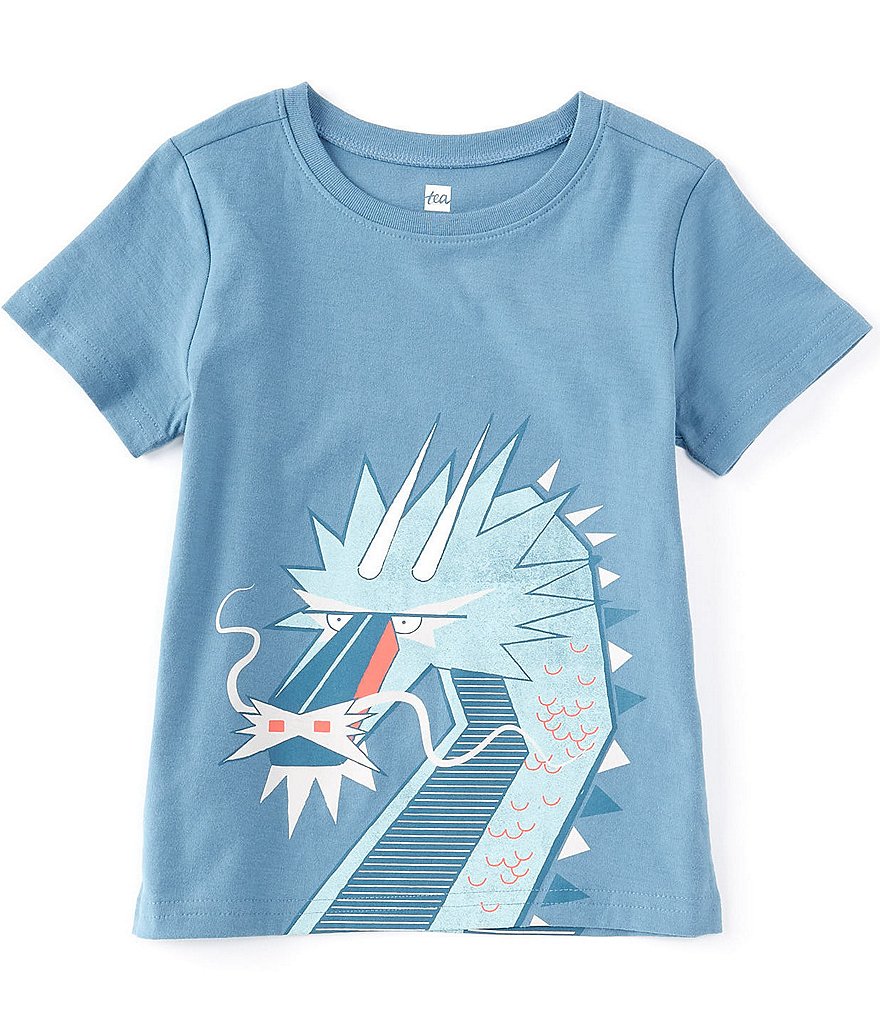 Tea Collection Little Boys 2-6 Short-Sleeve Double Sided Dragon Tee