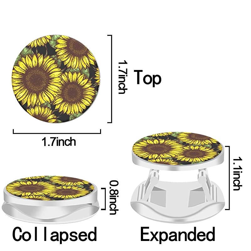 Mounts and Stands Expanding Stand Grip Mount Socket for Smartphones Tablets and iPhone Sunflower