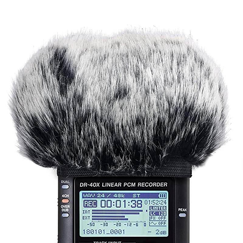 DR40X Furry Windscreen Fits DR-40X DR40X Mic Recorders, DR40 Outdoor Mic Dead Cat Fur Windshield by