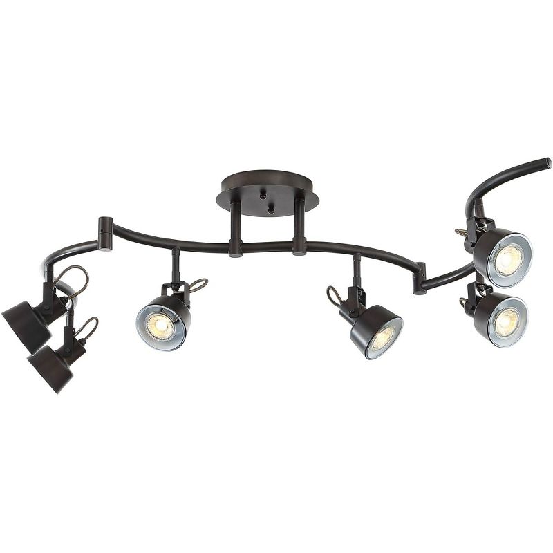 Pro Track 6-Light Bronze LED Track Fixture