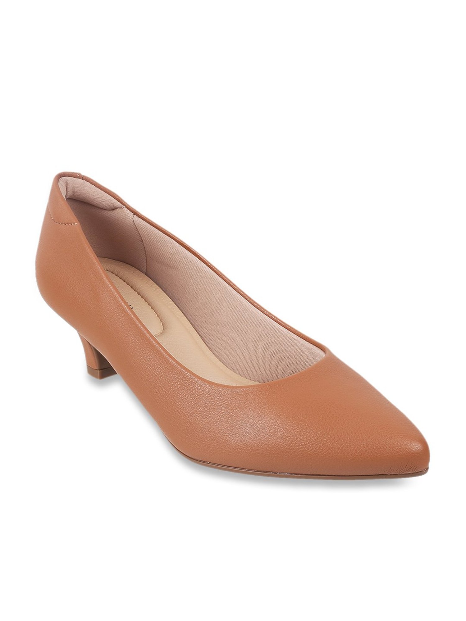 J. Fontini by Mochi Women's Tan Stiletto Pumps