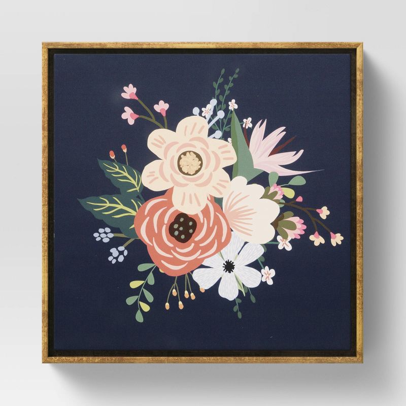 (Set of 2) 12" x 12" Floral Framed Wall Canvas - Opalhouse™