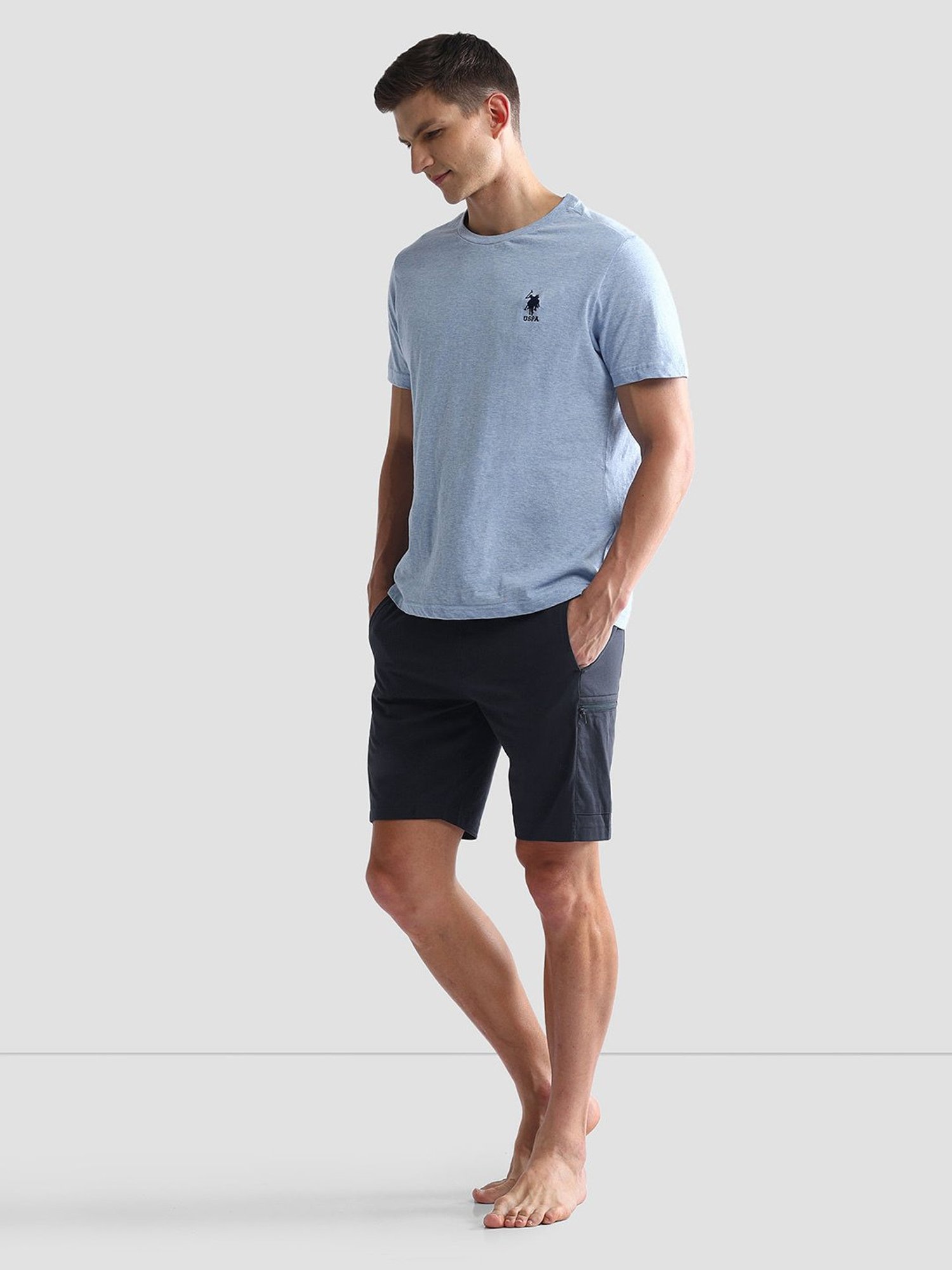 U.S. Polo Assn. Navy Regular Fit Lounge Shorts