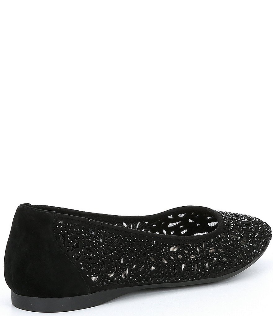 Alex Marie Altana Suede Laser-Cut Rhinestone Flats