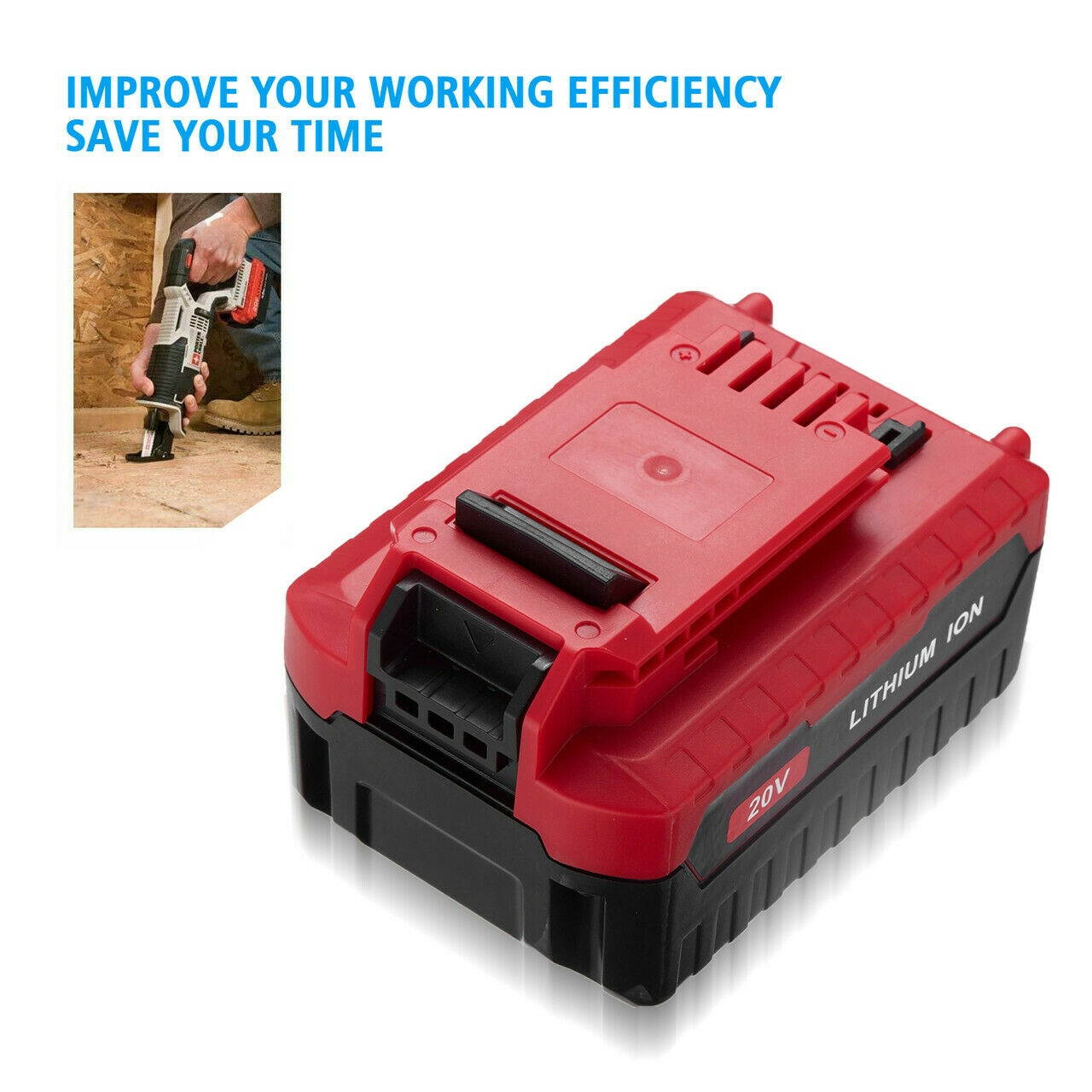 2X 6.0Ah 20V Extended Capacity Lithium Battery For Porter Cable PCC685L PCC680L