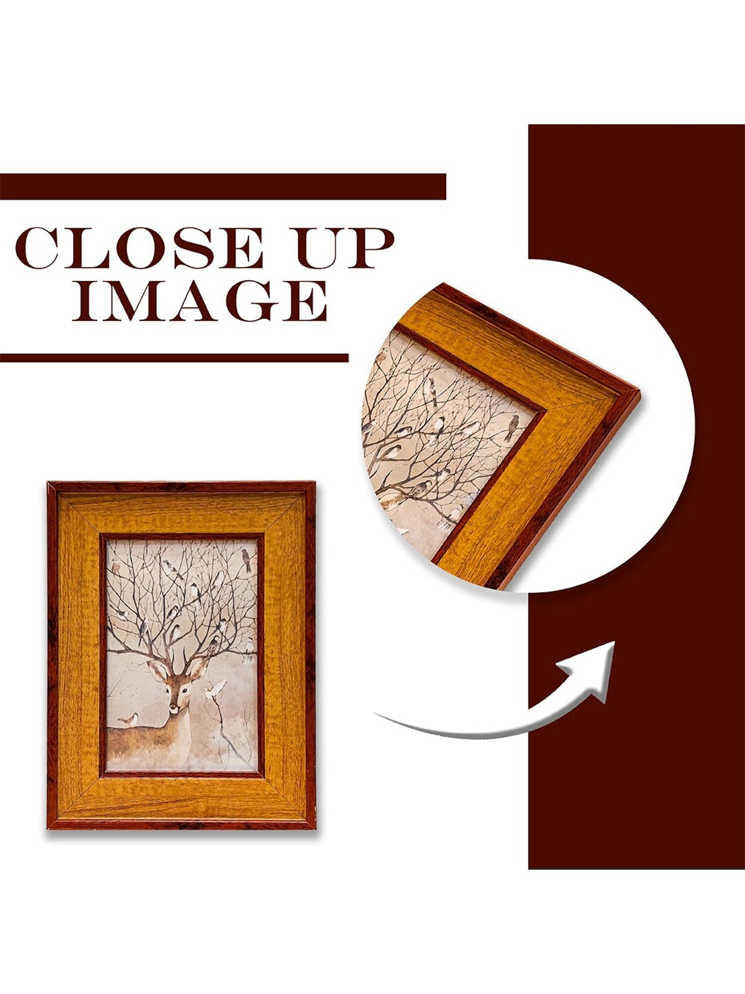 House This Kangto Brown & White Wood Photo Frame Gift Set