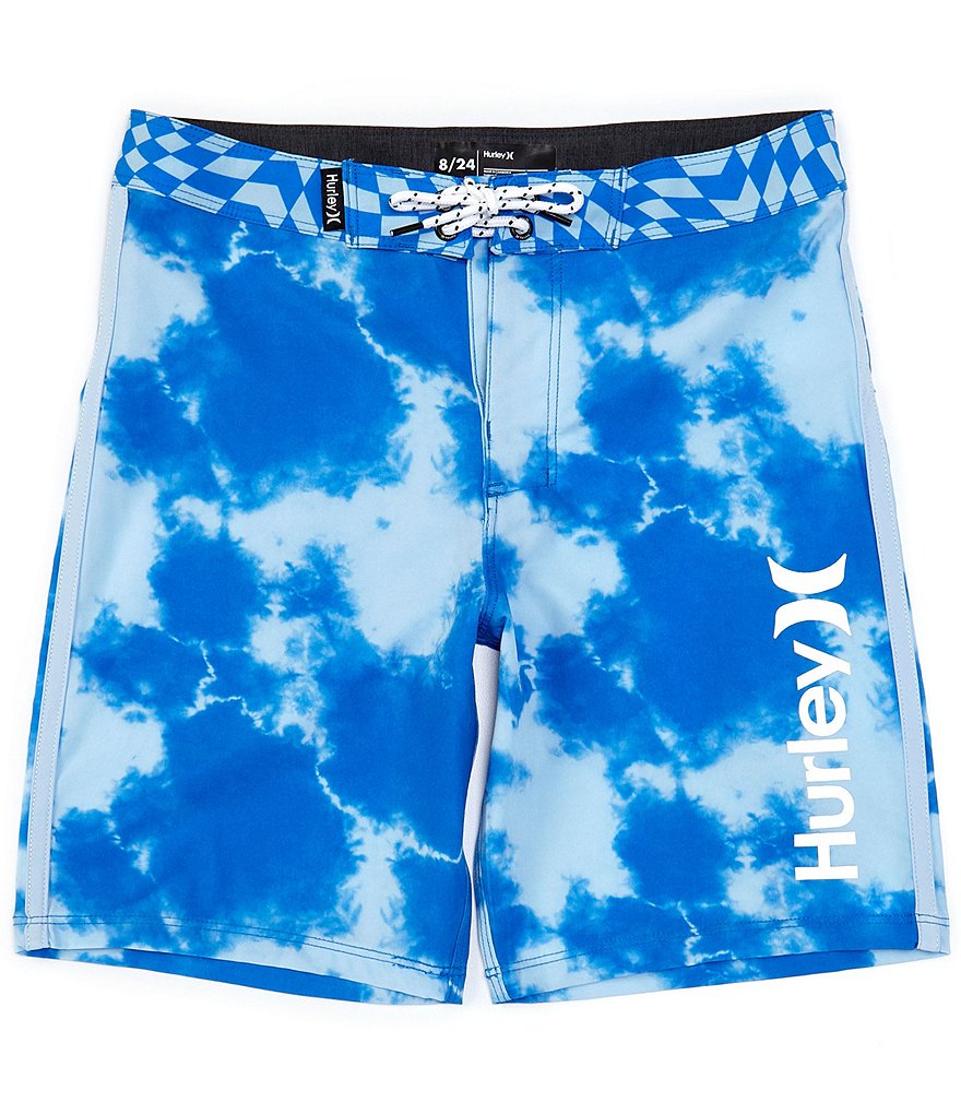 Hurley Big Boys 8-20 Phantom Checked-Trim Board Shorts