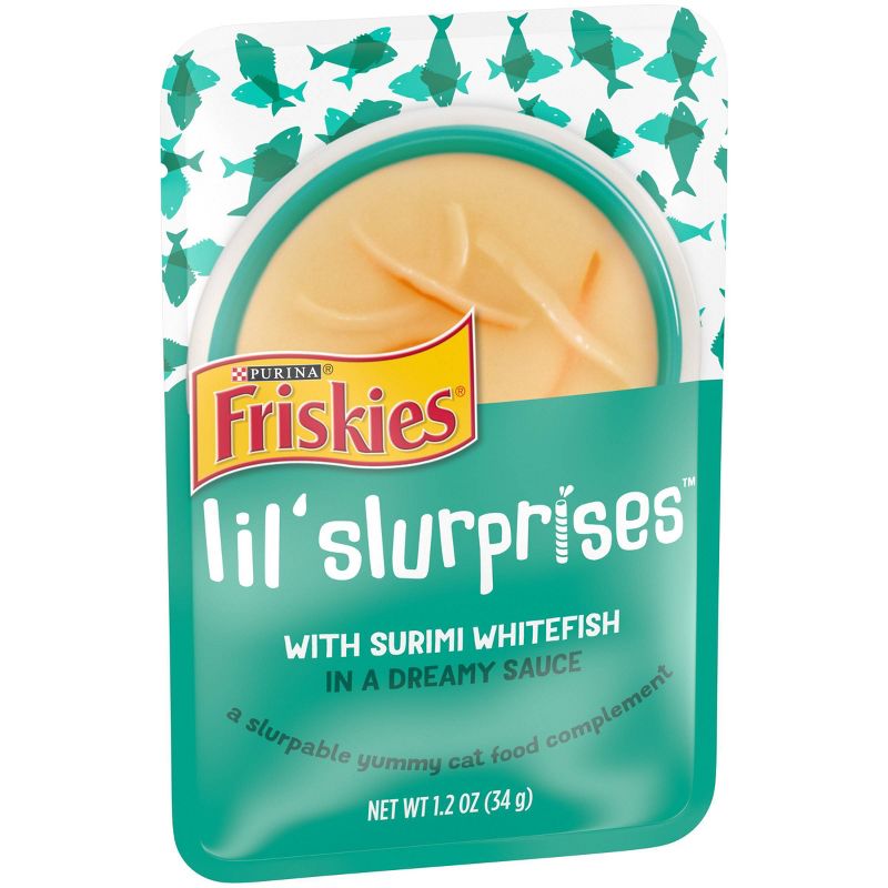 Friskies Lil' Slurprises Compliments Surimi Whitefish Wet Cat Food - 1.2oz