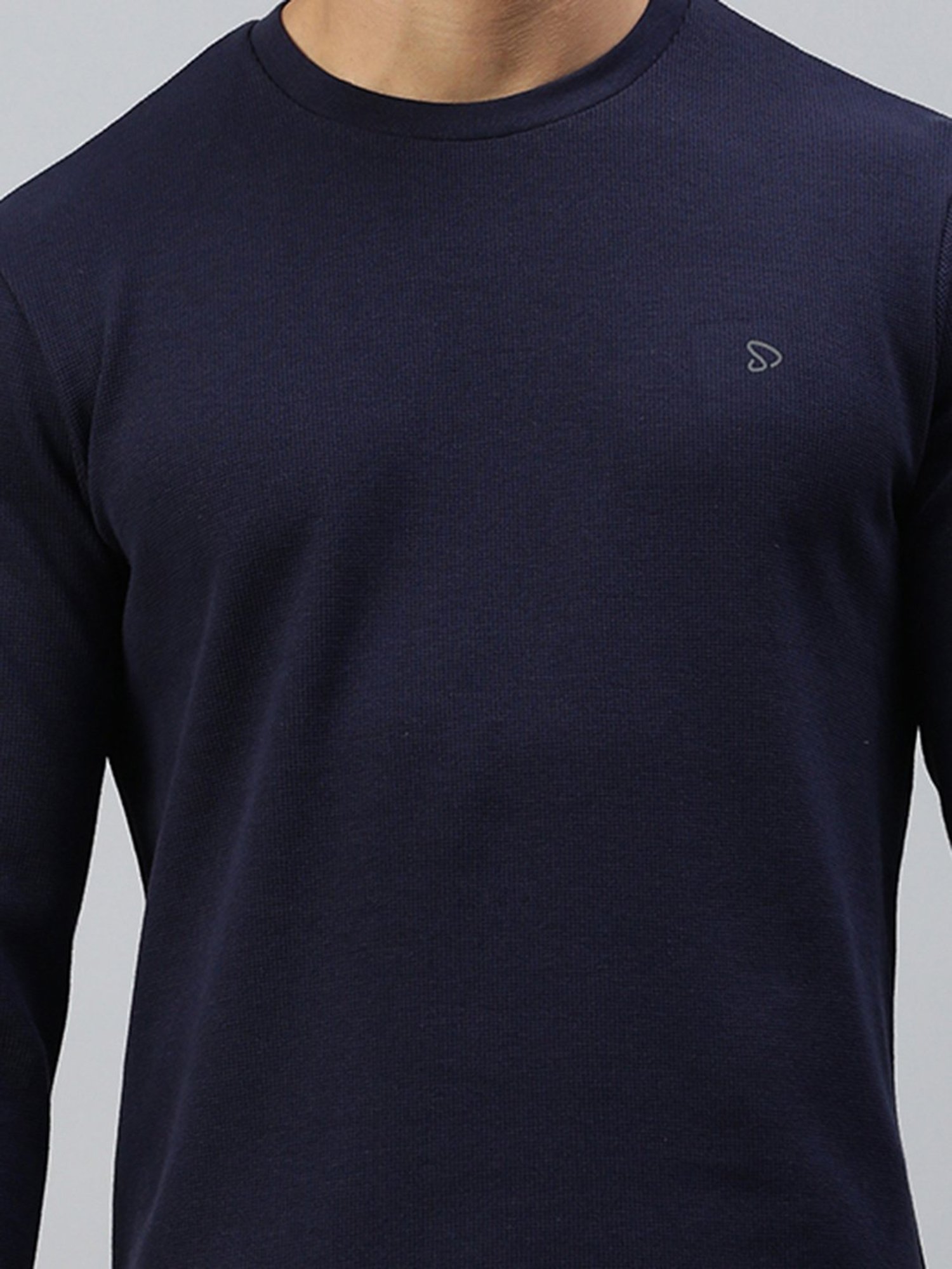 Sporto Navy Regular Fit Crew T-Shirt