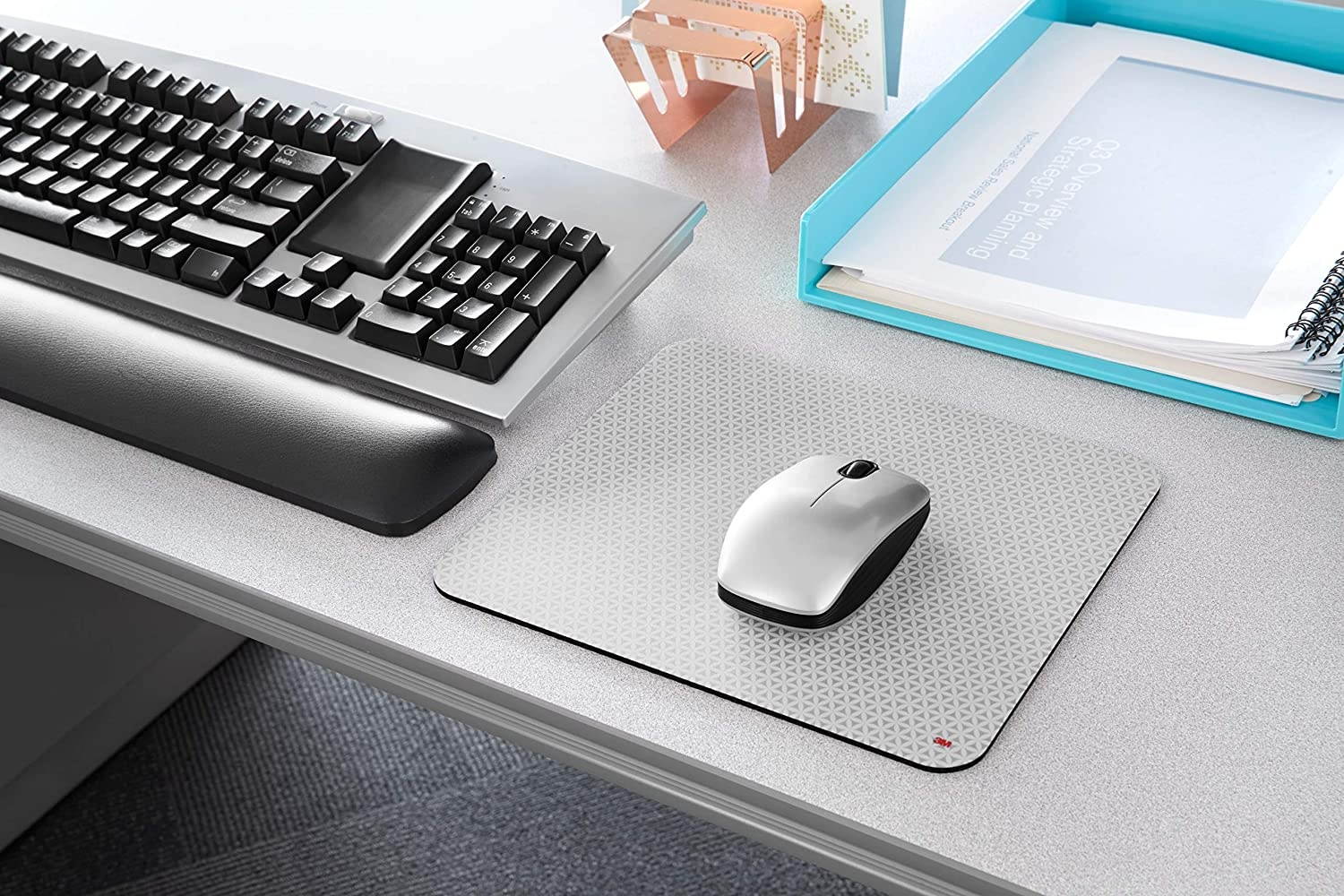 3M Precise Mouse Pad Enhances the Precision of Optical Mice at Fast Speeds and Extends the Battery Life of Wireless Mice up to fifty percent", 9 in x 8 in (MP114-BSD1)