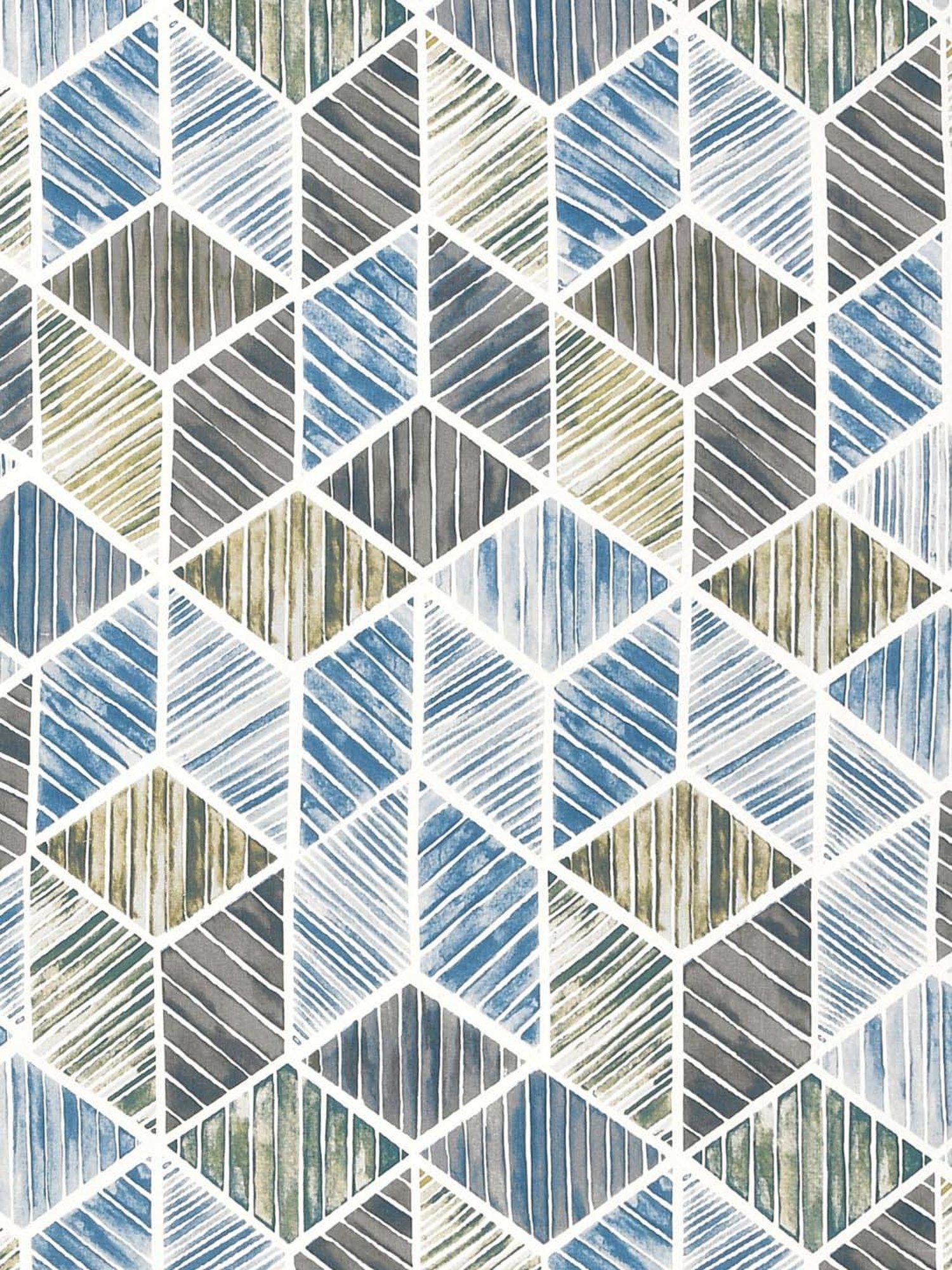 Haus & Kinder Cotton 186 TC Prism Delight Blue Printed Double Bedsheet with 2 Pillow Covers