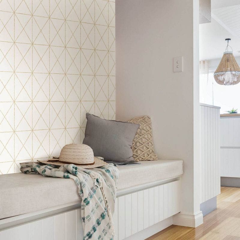 NuWallpaper Get In Line Peel & Stick Wallpaper