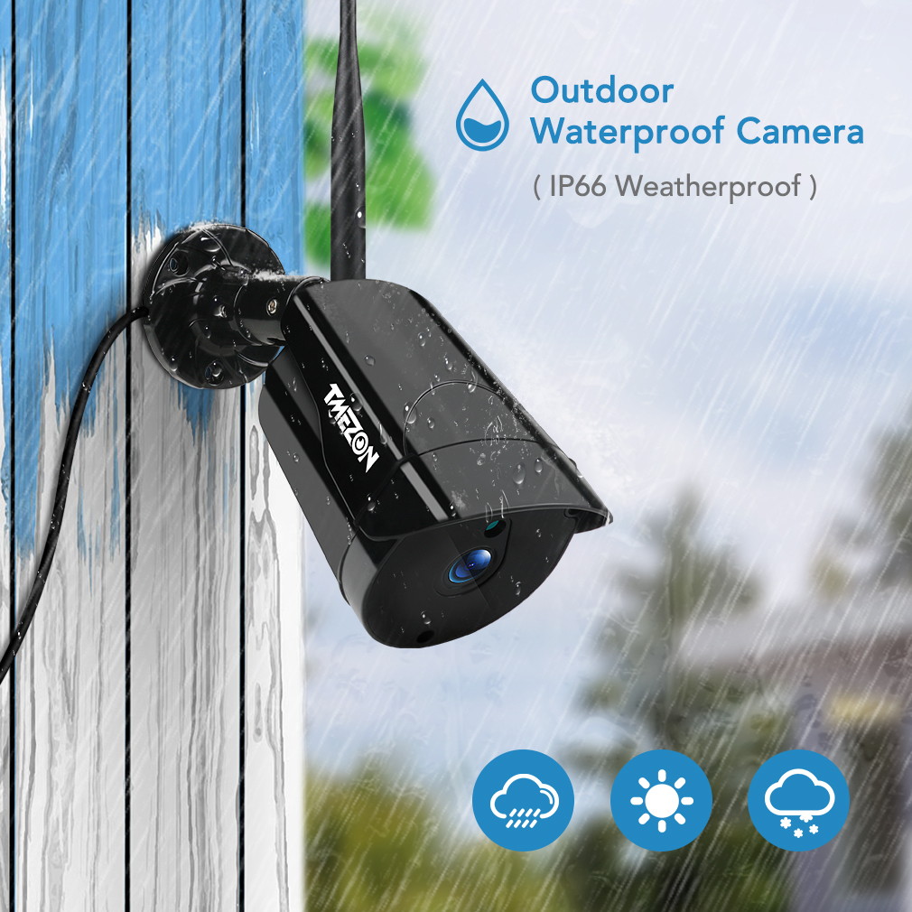 TMEZON Audio 2MP Wireless Security Camera System, 8CH Indoor Outdoor Video Surveillance NVR Systems with 2TB Hard Drive, 8Pcs 1080P Home WiFi IP Cameras, P2P, Waterproof, Night Vision, Remote Access