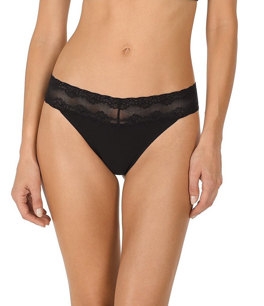 Natori Bliss Perfection Lace Trim Thong 3-Pack