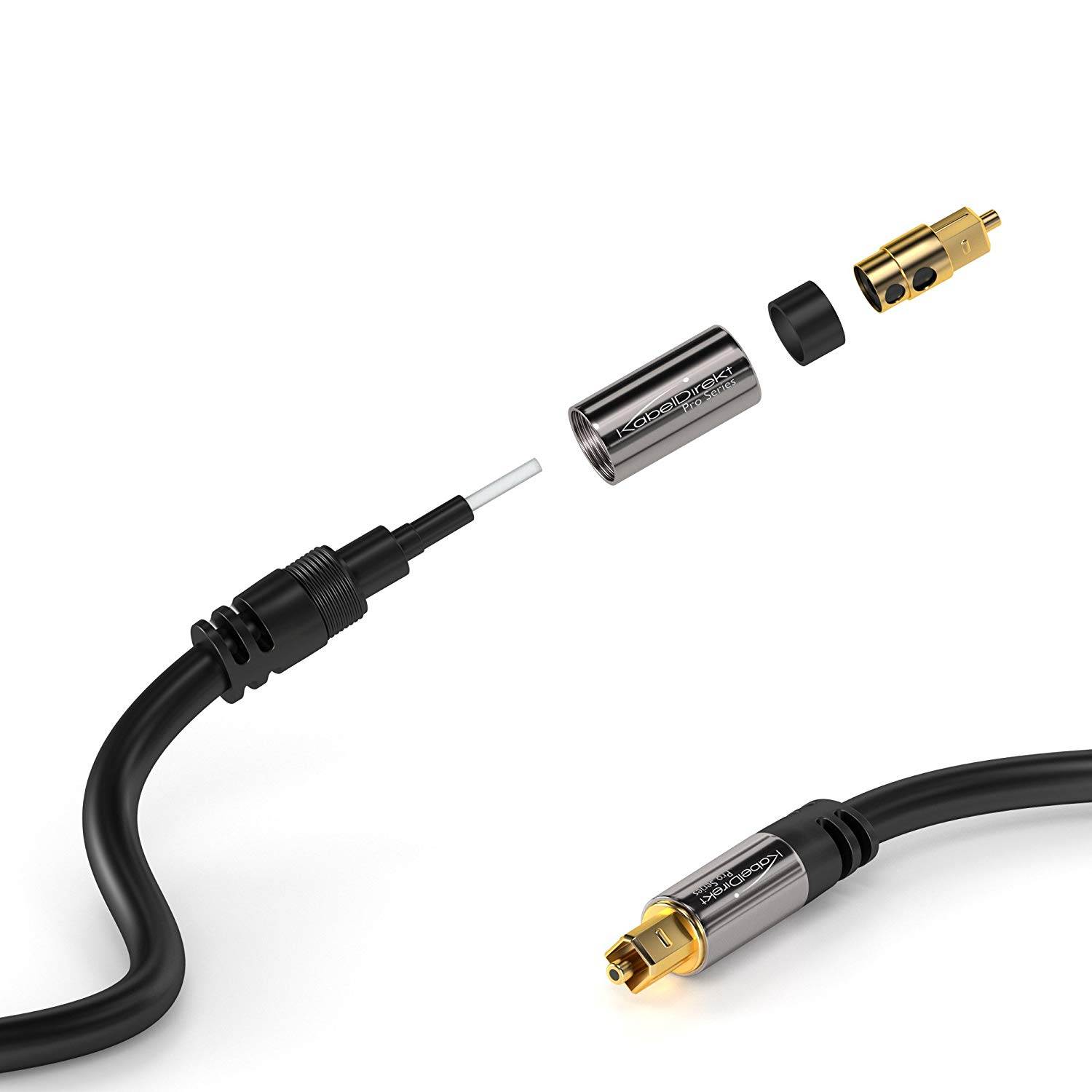 Audio cable, Optical Digital Audio Cable (6 Feet), Home Theater Fiber Optic Toslink Male to Male Gold Plated ,Optical Cables Best For Playstation & Xbox - PRO Series ,support 5.1 to 7.1 surround sound