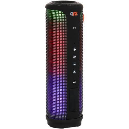 QFX BT-300 Sound Burst Pro Portable Speaker With Bluetooth/LED Lights/Mic (Black)