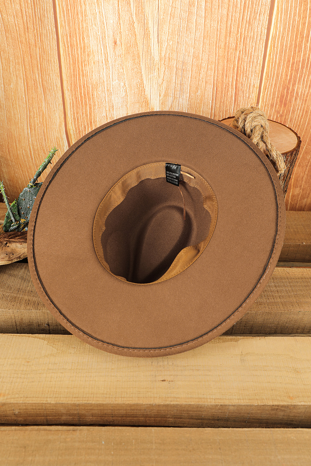 Camel Vintage Geometric Striped Warm Winter Socks