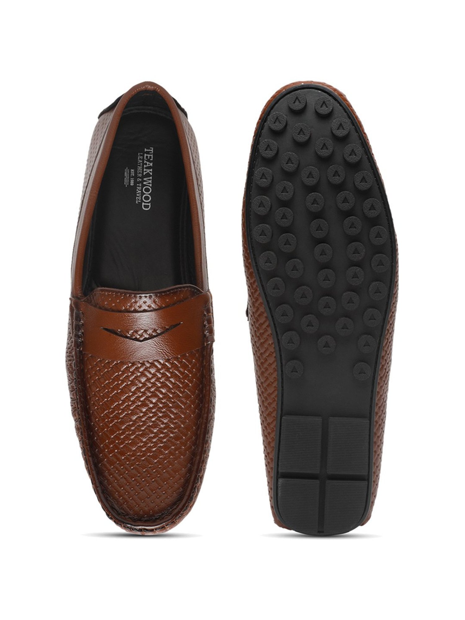 Teakwood Leathers Men's Brown Casual Loafers