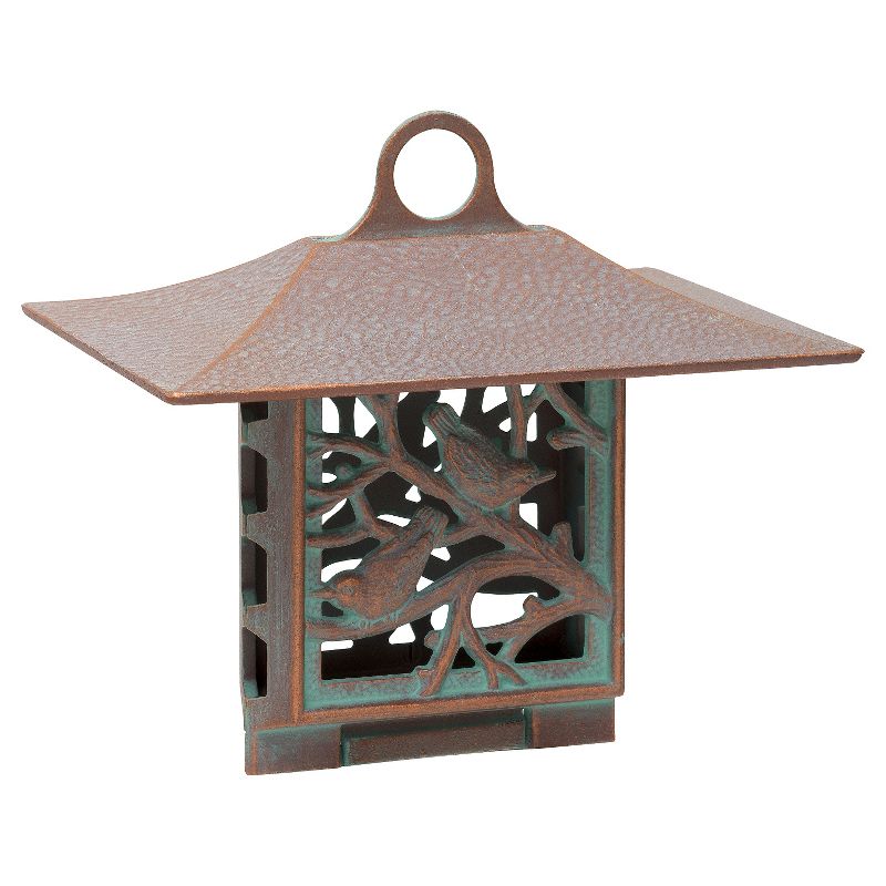 6.75" Aluminum Nuthatch Suet Bird Feeder - Copper Verdigris - Whitehall Products