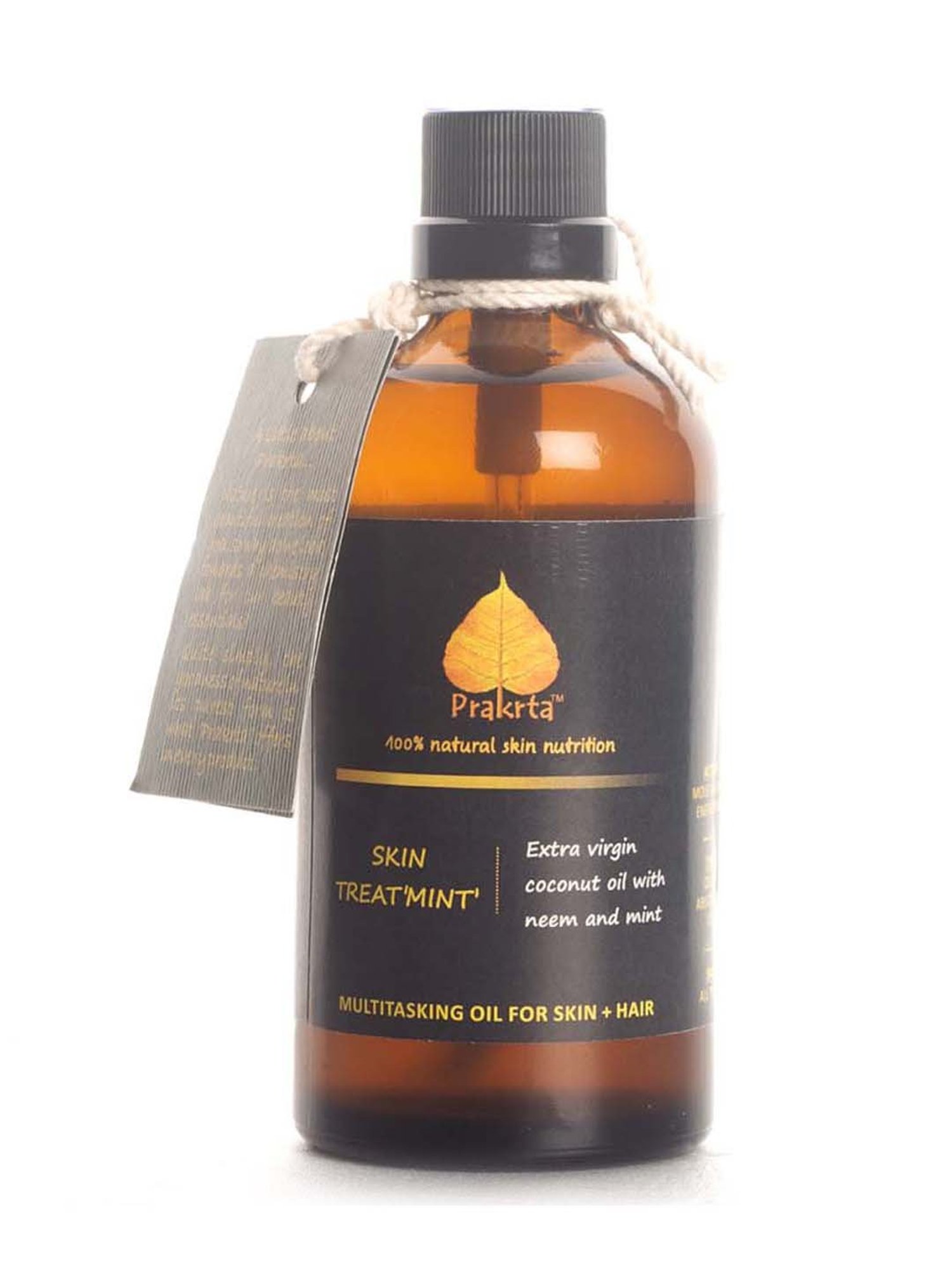 Prakrta Skin Treat 'Mint' Body and Hair Oil Virgin Coconut Oil with Neem and Mint - 100 ml