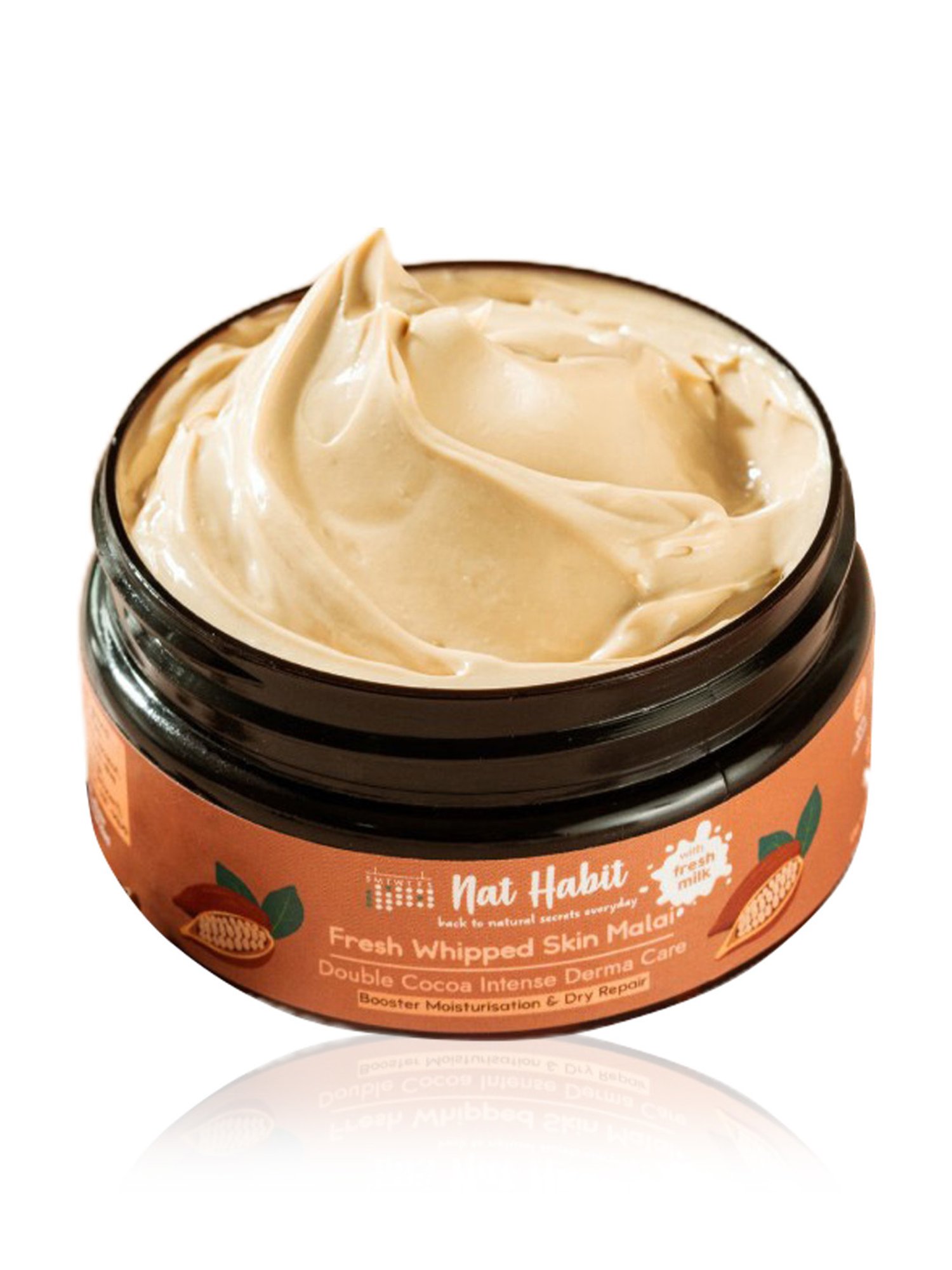 Nat Habit Double Cocoa Intense Derma Care Fresh Whipped Skin Malai - 120 ml