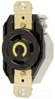 HUBBELL WIRING DEVICE-KELLEMS HBL2610 30A Twist-Lock Receptacle 2P 3W 125VAC