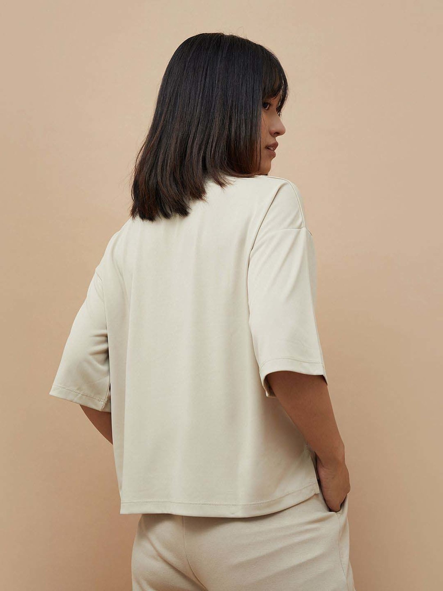 KAPPA Beige Printed Sports T-Shirt