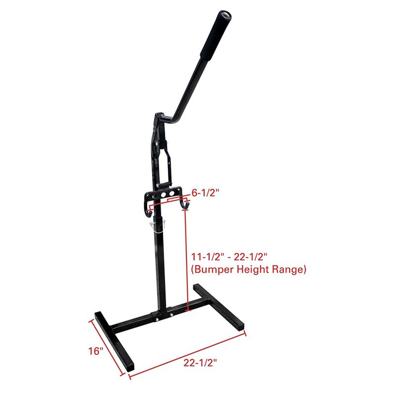 Extreme Max 5001.5037 PRO Series Steel Frame Lever Lift Snowmobile Maintenance Jack Stand for Maintenance and Storage, Black