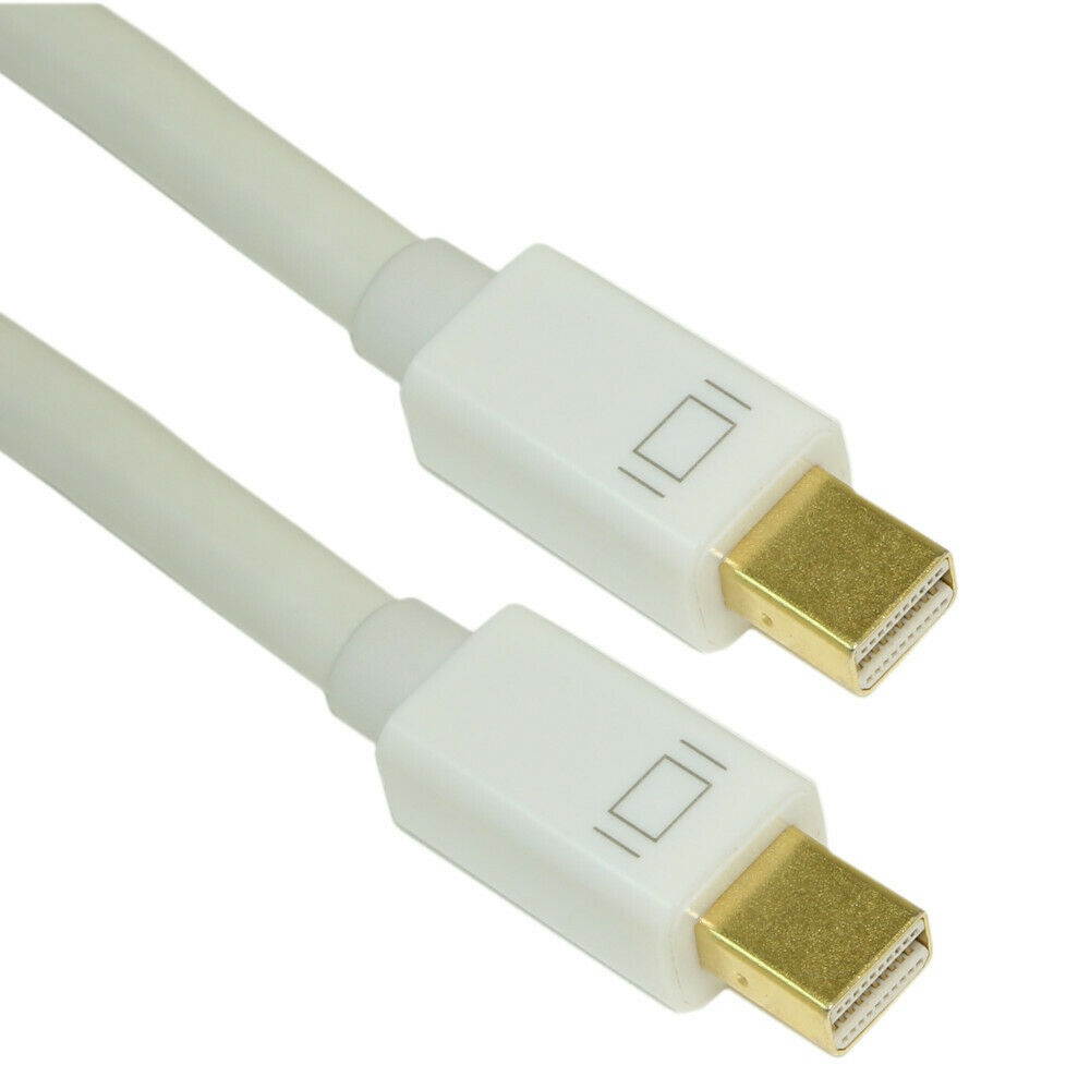 10ft Mini DisplayPort (v1.4/4K@60)  Male/Male  28AWG  Gold Plated  White