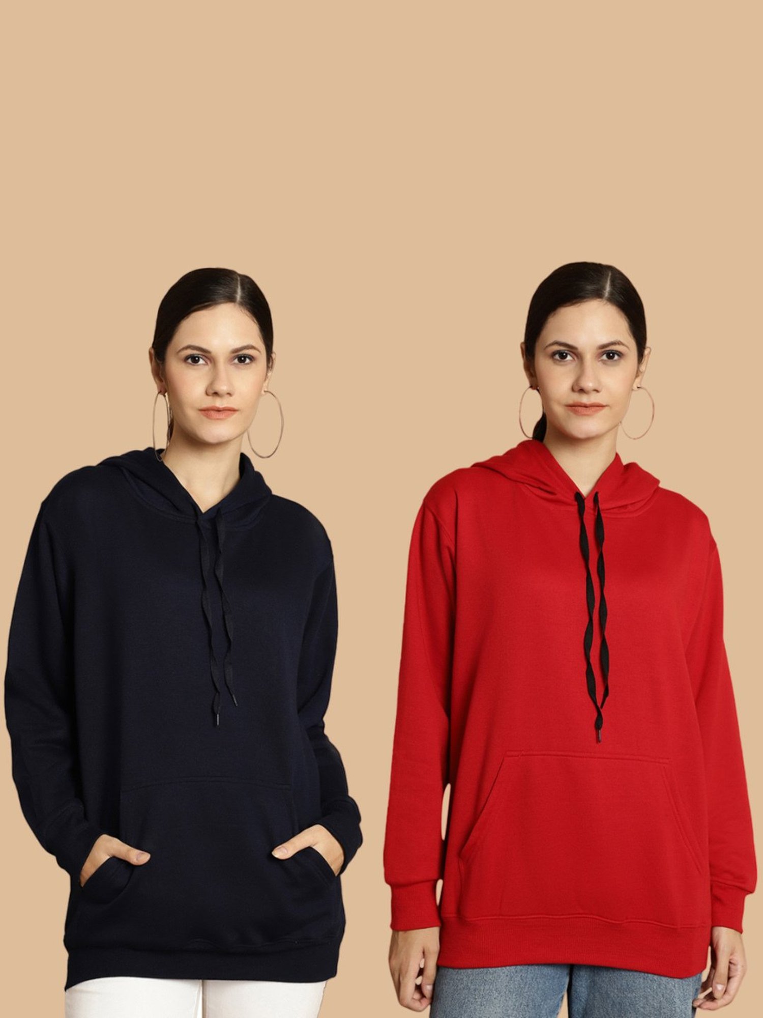 Vimal Jonney Navy & Maroon Sweatshirt - Pack Of 2