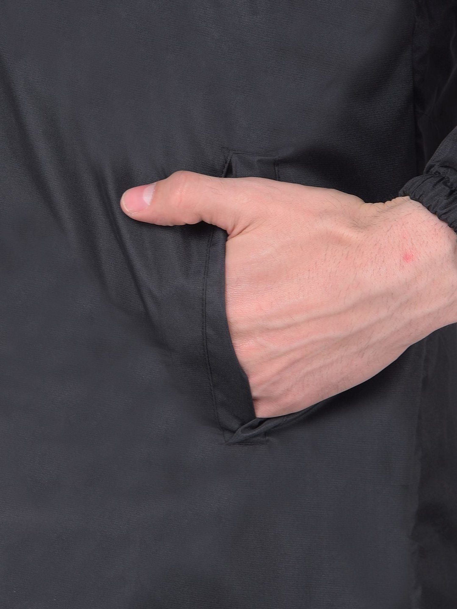 Wildcraft Red & Maroon Regular Fit Colour Block Rainwear Jacket