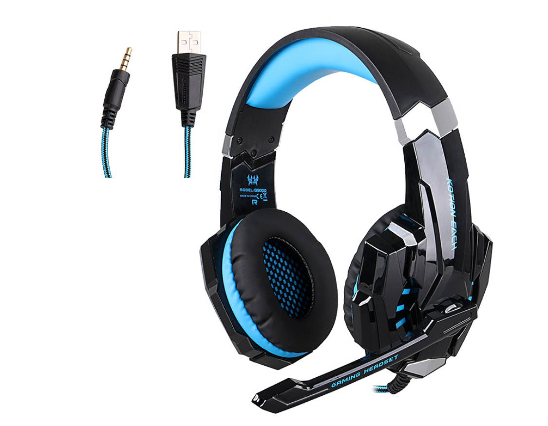 EACH G9000 PUBG Headphones Luminous Headset Internet Cafe EarPhones 3.5 Quadrupole Mobile Phone Headset PS4,XBOX ONE