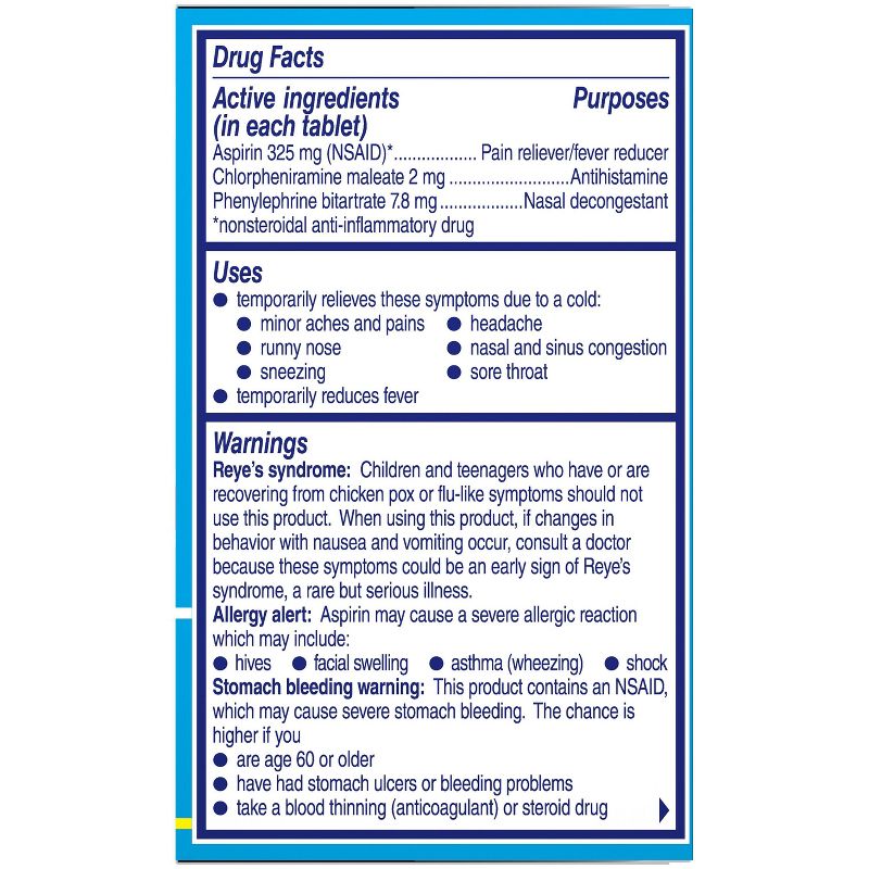 Alka-Seltzer Plus NSAID Cold PowerFast Fizz Tablets - Orange Zest - 20ct