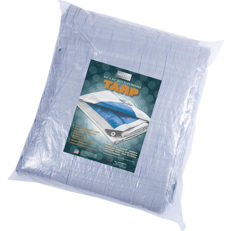 Maxam 24' x 60' All-Purpose Tarp (Hemmed Size 23'2" x 59'2")