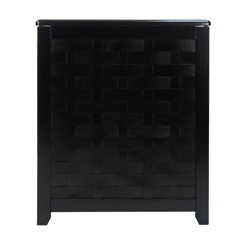 Oceanstar Rectangular Veneer Laundry Wood Hamper with Interior Bag