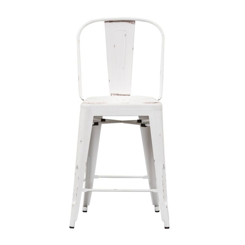 2pc Vintage Series Bow Back Counter Height Barstool Cream - Liberty Furniture