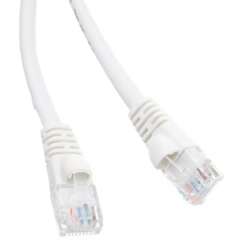 Cat6 Ethernet Patch Cable, Snagless/Molded Boot, 6 inch - White