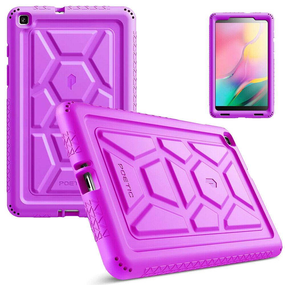 For Galaxy Tab A 8.0 (2019) Tablet Case Silicone Cover w/ Drop Protection Purple
